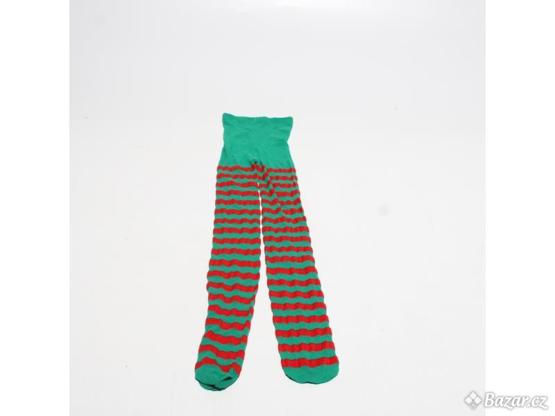 Dětské ponožky 18 x 93cm zelenočervené