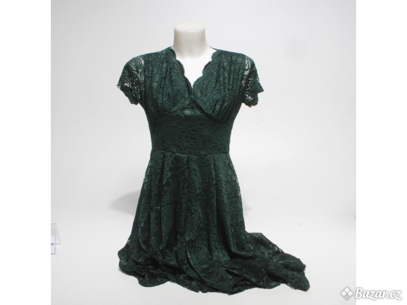 Dámské krajkové šaty Sebowel zelené vel. S