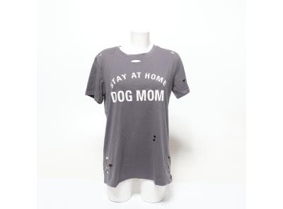 Dámské tričko Uusollecy Dog Mom šedé vel. L 