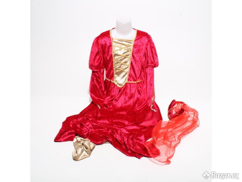 Středověké červené šaty Sea Hare 