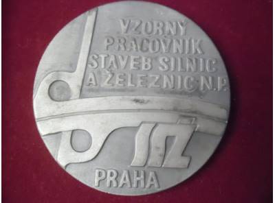 medaile - Vzorný pracovník SSŽ Praha 