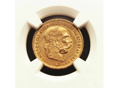 Zlatá mince - Rakouská 10 Koruna 1906 BZ, MS61, František Josef I. 