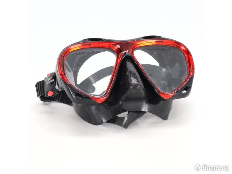 Potápěčské brýle EXP VISION červené