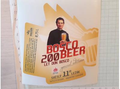 Mazák - Bosco Beer, světlý ležák 11 - pivní etiketa
