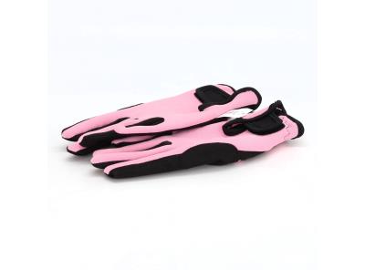 Jezdecké dětské rukavice FitsT4, růžové
