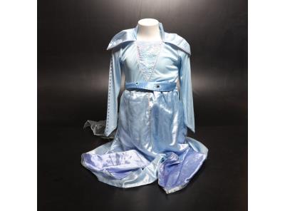 Dívčí modré šaty vel. 134 (8-9 let) Frozen 