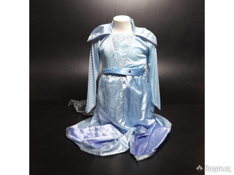 Dívčí modré šaty vel. 134 (8-9 let) Frozen 