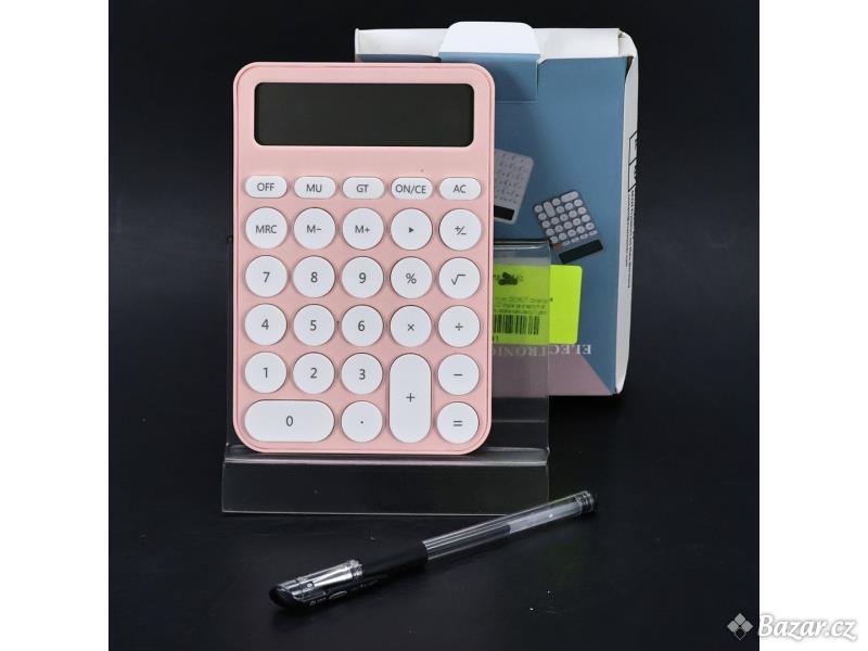 Kapesní kalkulačka 16x11cm Decklit růžová