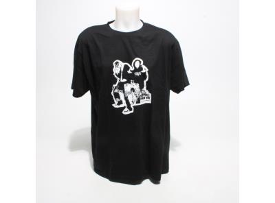 Pánské tričko s potiskem černobílé vel. XL