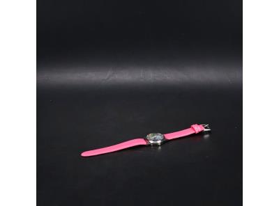 Kulaté kožené hodinky TAPORT Horse Fan Hot Pink E3