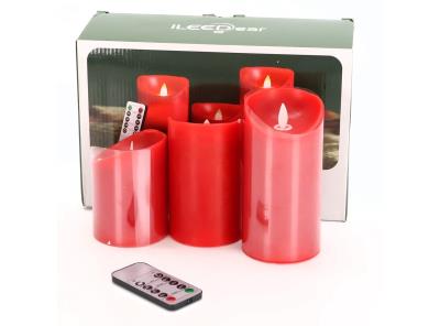Bezplamenné svíčky ‎ILEEDear ‎DE-4T03-red 