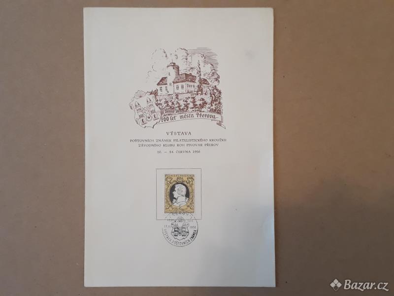  Mozart 30 hal., výstava poštovních známek Přerov 1956