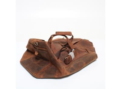 Cestovní taška Leabags 64 × 25 × 34cm kožená