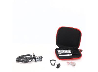 Sluchátka s kabelem, sluchátka do uší s mikrofonem, stereo a magnetická sportovní sluchátka s