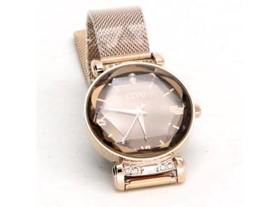 Dámské růžovozlaté hodinky Civo 8106