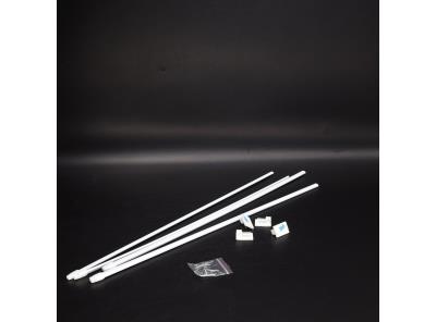 Záclonová tyč ‎Aiitomg, 2 ks 50-85 cm bílé