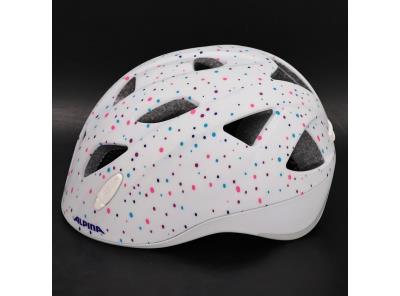 Dětská helma Alpina bílá s puntíky