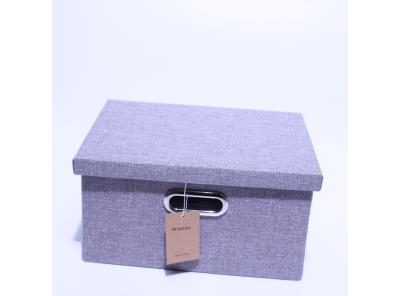 Úložný box Wintao šedý s víkem