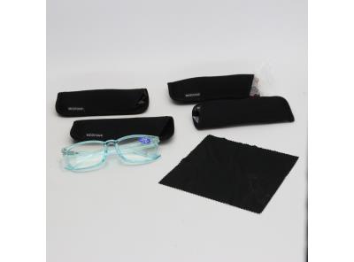 MODFANS Brýle na čtení 1.5 dámské Anti Blue Light, Brýle s filtrem modrého světla, Anti-UV, Ochrana