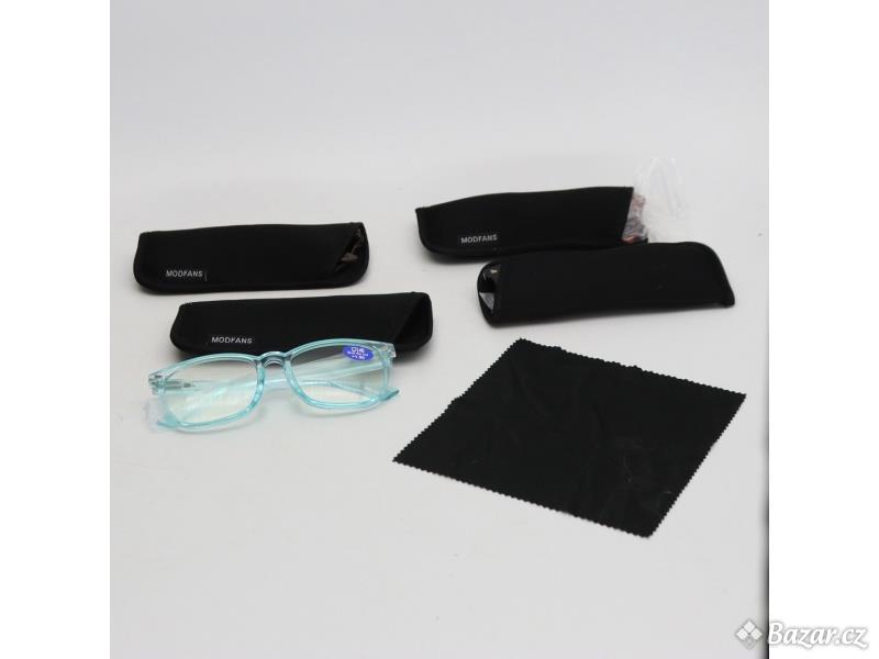 MODFANS Brýle na čtení 1.5 dámské Anti Blue Light, Brýle s filtrem modrého světla, Anti-UV, Ochrana