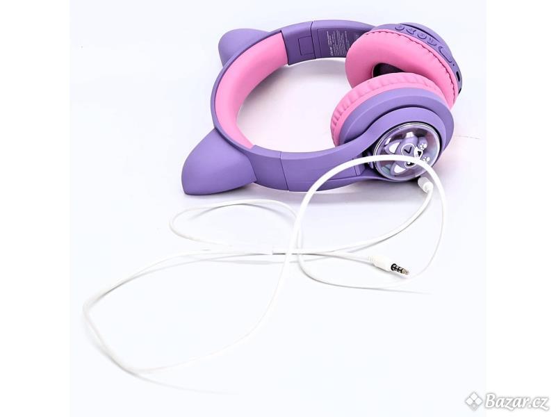 Dětská sluchátka iClever BTH19 fialová 