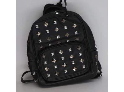 Dámský batoh černý s kamínky 30 x 25 cm