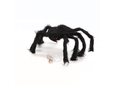 Svítící černý chlupatý pavouk Prextex