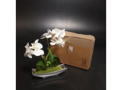 Umělá květina Briful ‎AF-0026-S-W, orchidej