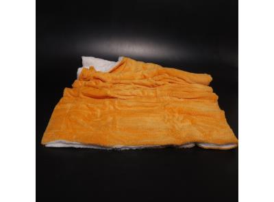 Flanelová žlutá deka Miulee 150x200 cm