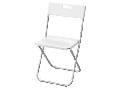 GUNDE Skládací židle, bílá