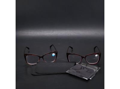 Dioptrické oválné brýle, + 3.00 