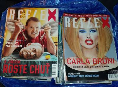 Časopisy Reflex, 4 ročníky 2007, 2008, 2009, 2011 - top stav