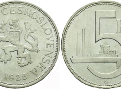 Ag 5 Koruna 1928, mince