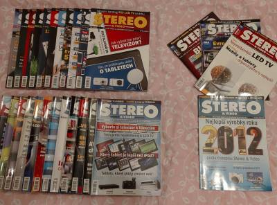 Časopisy Stereo&Video, 2 ročníky (2011+2012), perfektní stav 