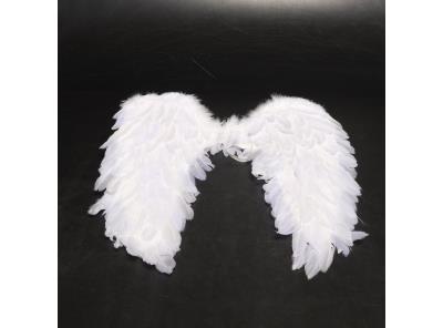 Andělská bílá křídla s hůlkou