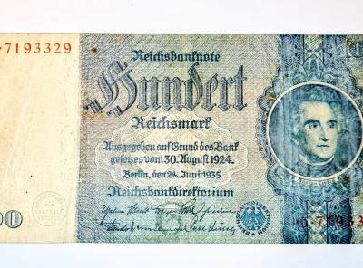100 Mark 1935 - Německo, bankovka