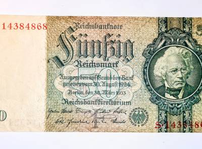 50 Mark 1933 - Německo, bankovka