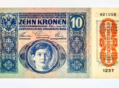 10 Kronen 1915 - Rakousko-Uhersko, bankovka