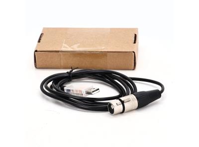 Kabel XLR na USB-A Usangreen černá 1,8m