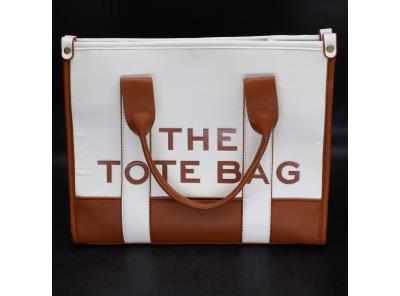 Dámská kabelka The Tote Bag hnědobílá