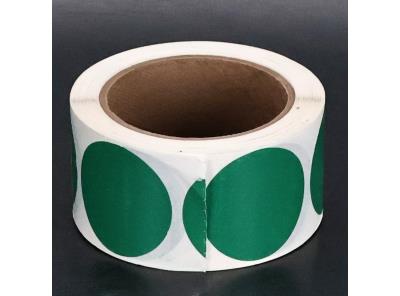 Zelené kruhové samolepky, 51 mm 2palcové tečkové štítky 500 bal