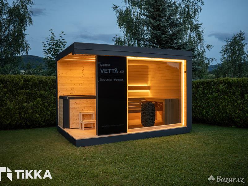 [ZVLÁŠTNÍ NABÍDKA] Moderní zahradní sauna TIKKA model Vetta