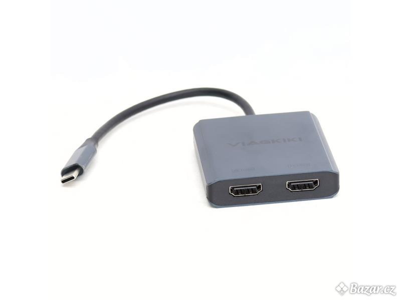 Adaptér Viagkiki, USB-C na 2x HDMI