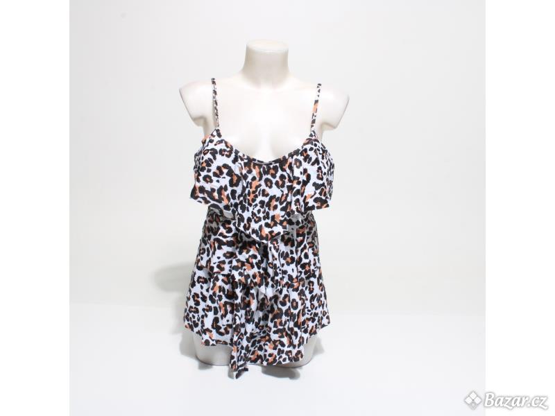 Tankini Century Star Leopardí vzor 4XL