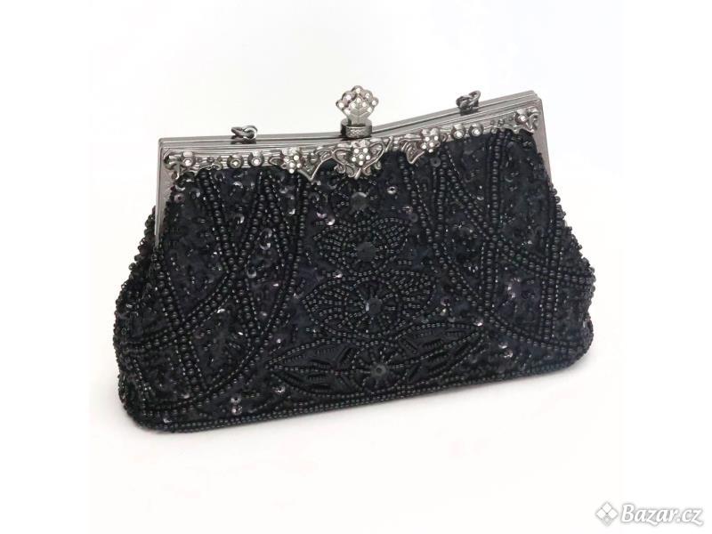 BAIGIO Dámská večerní kabelka Clutch Vintage Fialové Flitry Třpytivá kabelka Taška přes rameno