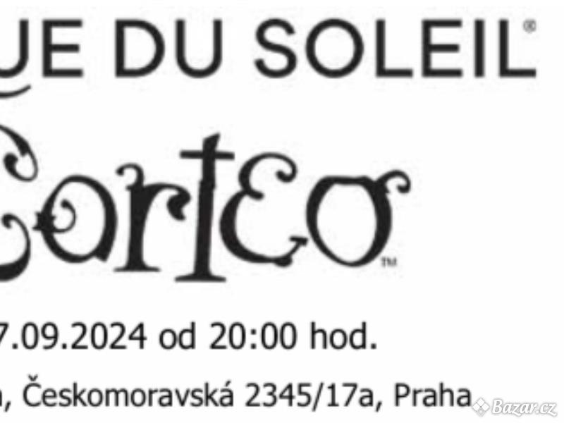 Vstupenka cirque du soleil