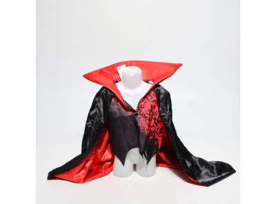 Obrázek k inzerátu: papapanda Vampire Cape s vestou Dětský stojáček Černá Červená Dracula Halloween Cape Kostým